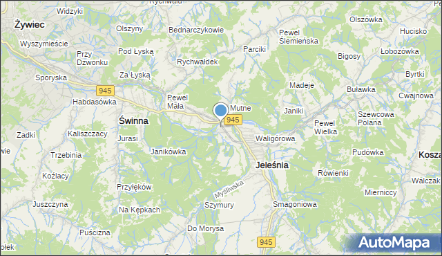 mapa Za Sopotnią, Za Sopotnią na mapie Targeo